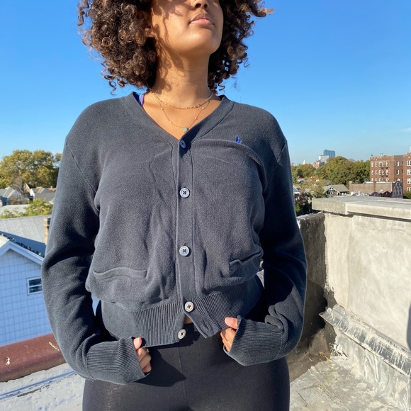 Polo Ralph Lauren Sweaters - ✨Vintage Polo golf navy button up sweater